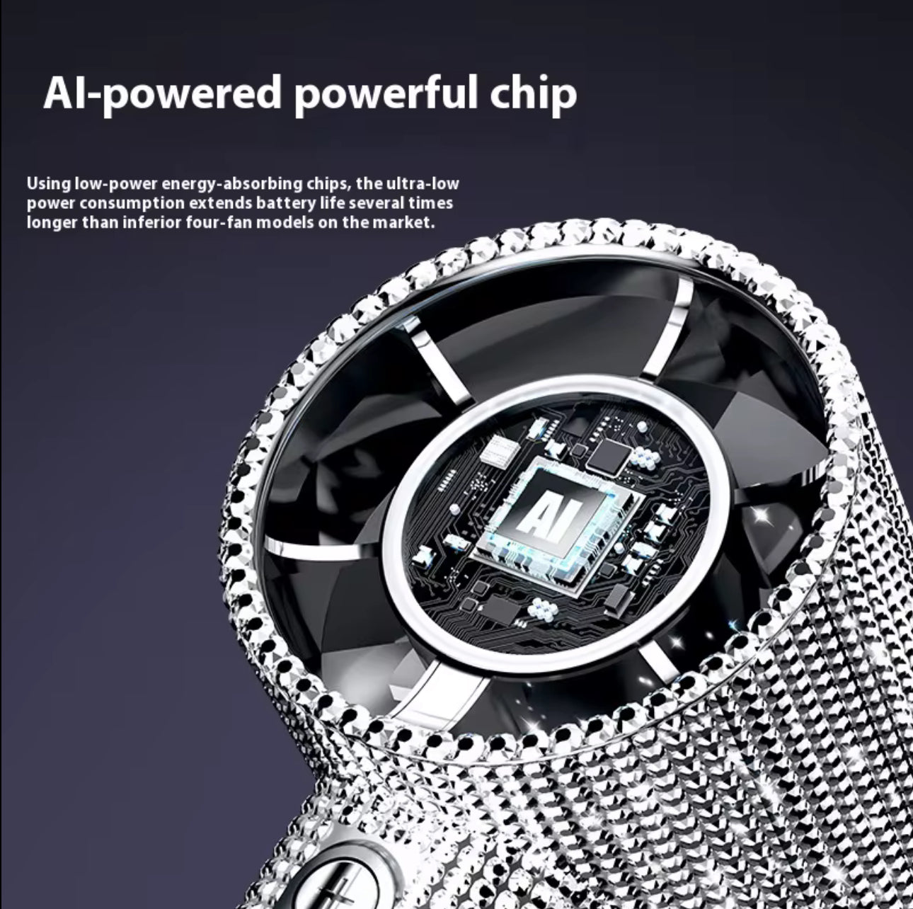 Portable Rhinestone Fan